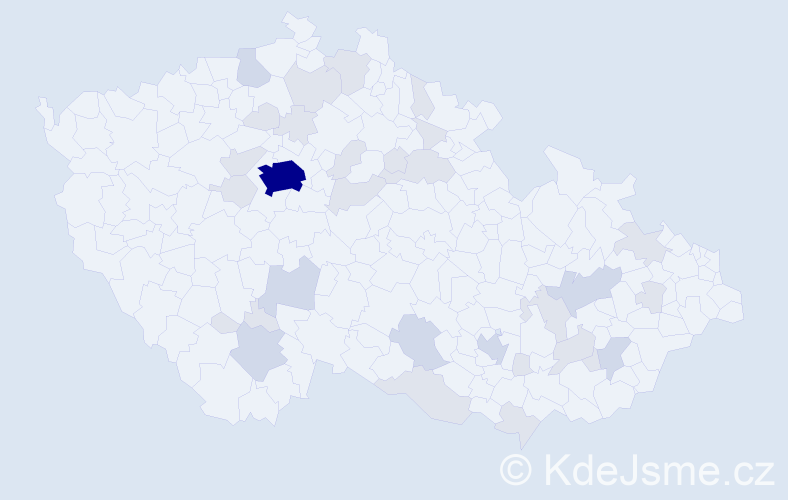 Jméno: 'Ivica', počet výskytů 68 v celé ČR