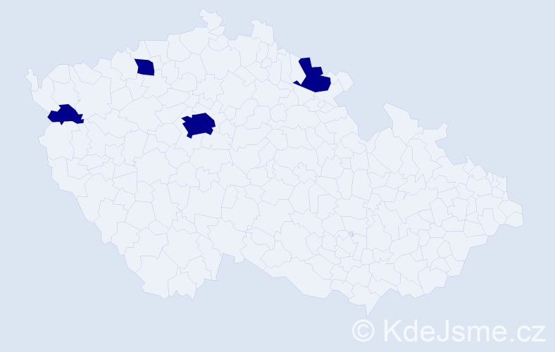 Jméno: 'Lidunka', počet výskytů 4 v celé ČR