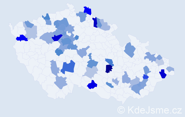Jméno: 'Quido', počet výskytů 106 v celé ČR