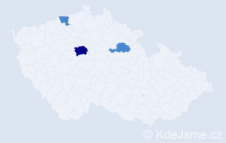 Jméno: 'Idris', počet výskytů 5 v celé ČR