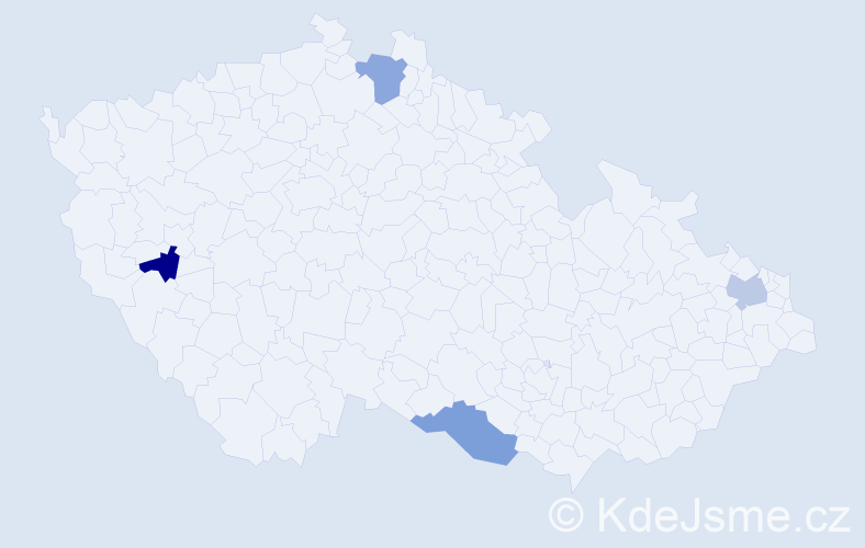 Jméno: 'Christian Michael', počet výskytů 4 v celé ČR