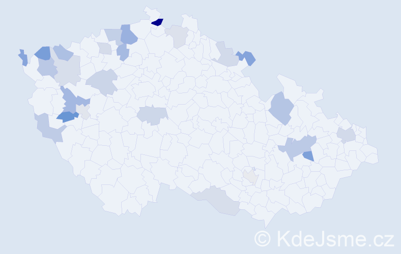 Jméno: 'Gertraud', počet výskytů 41 v celé ČR