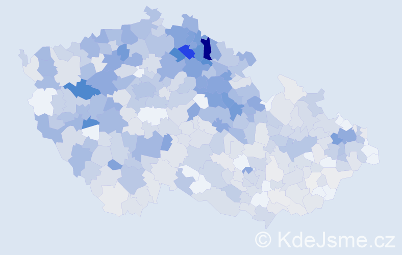 Jméno: 'Jaruška', počet výskytů 1302 v celé ČR