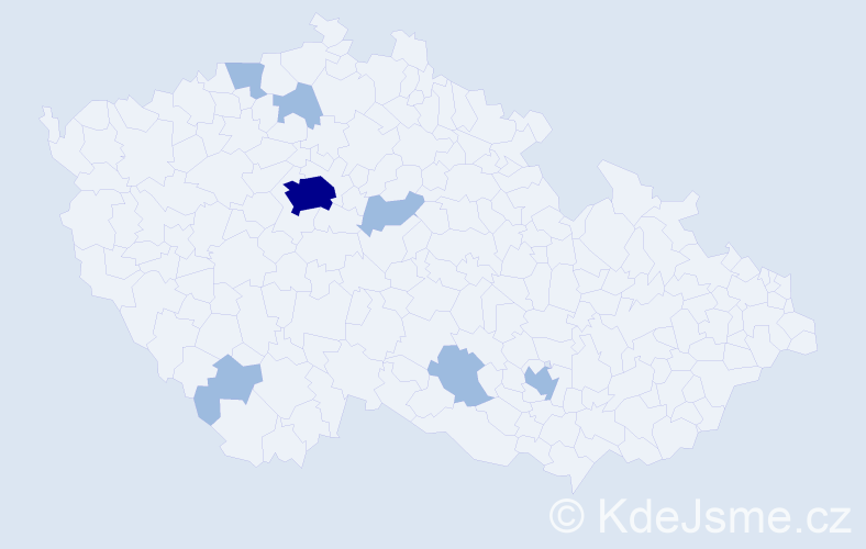 Jméno: 'Ari', počet výskytů 10 v celé ČR