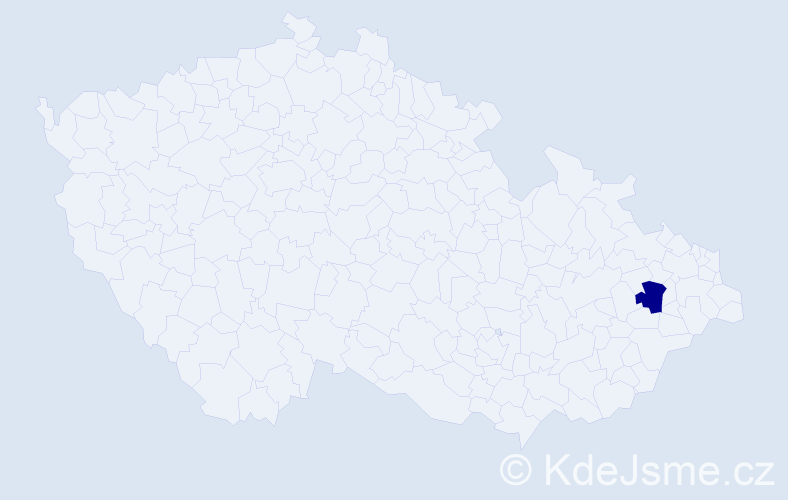 Jméno: 'Veronica Daisy', počet výskytů 1 v celé ČR
