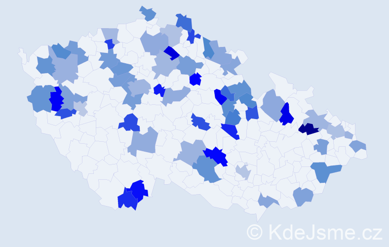 Jméno: 'Týna', počet výskytů 73 v celé ČR