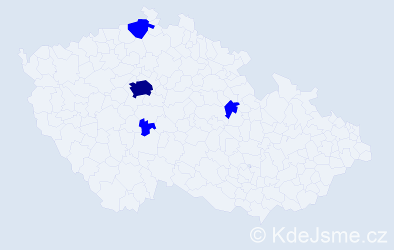 Jméno: 'Jan Dominik', počet výskytů 5 v celé ČR