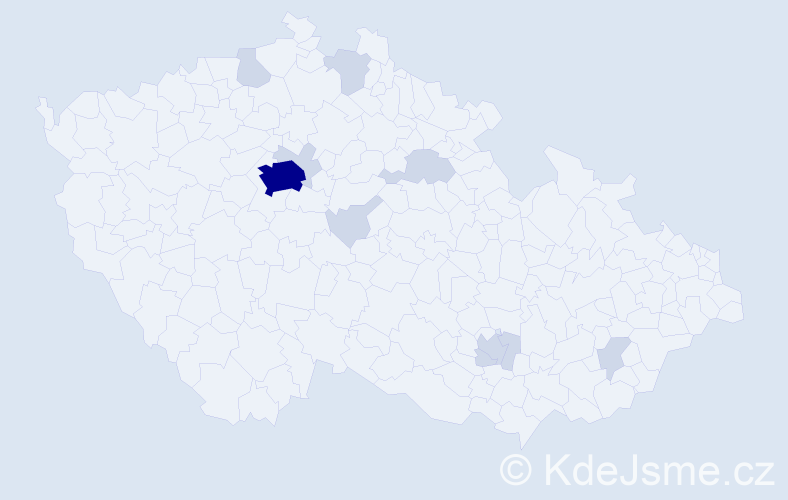 Jméno: 'Hui', počet výskytů 23 v celé ČR