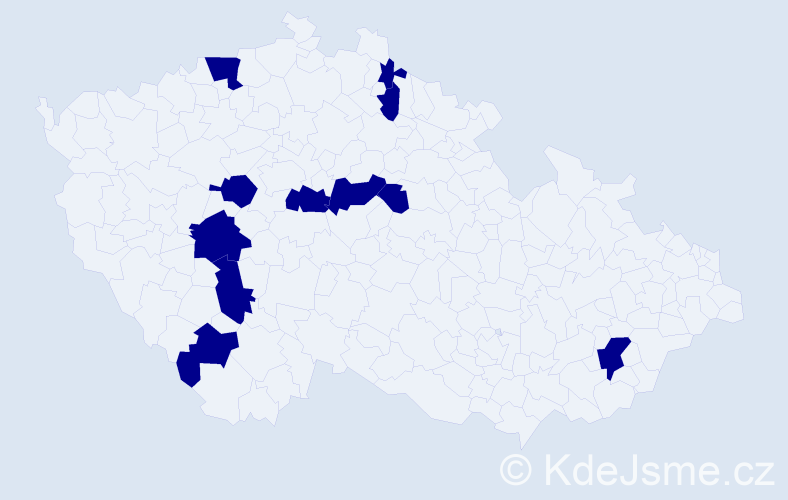 Jméno: 'Kája', počet výskytů 11 v celé ČR