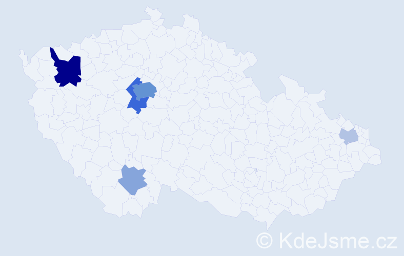 Jméno: 'Nana', počet výskytů 17 v celé ČR