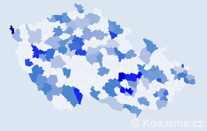 Jméno: 'Sebastien', počet výskytů 218 v celé ČR