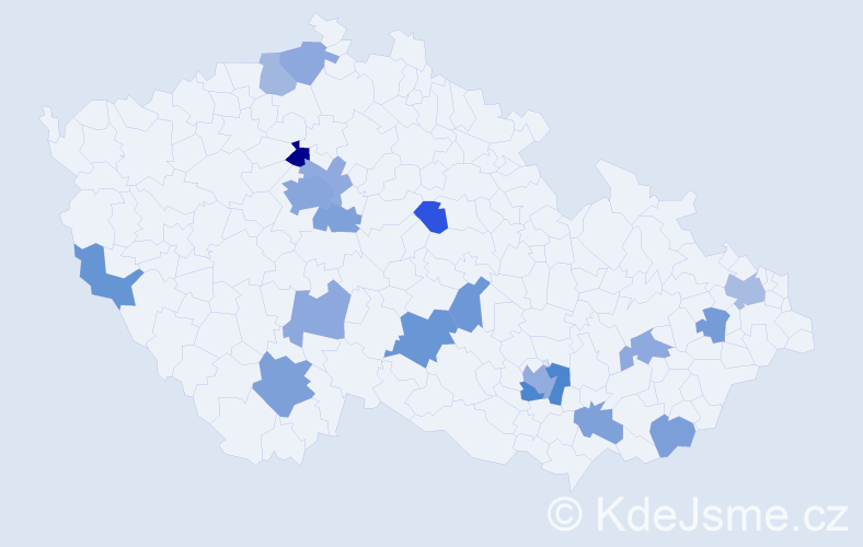 Jméno: 'Jorika', počet výskytů 35 v celé ČR