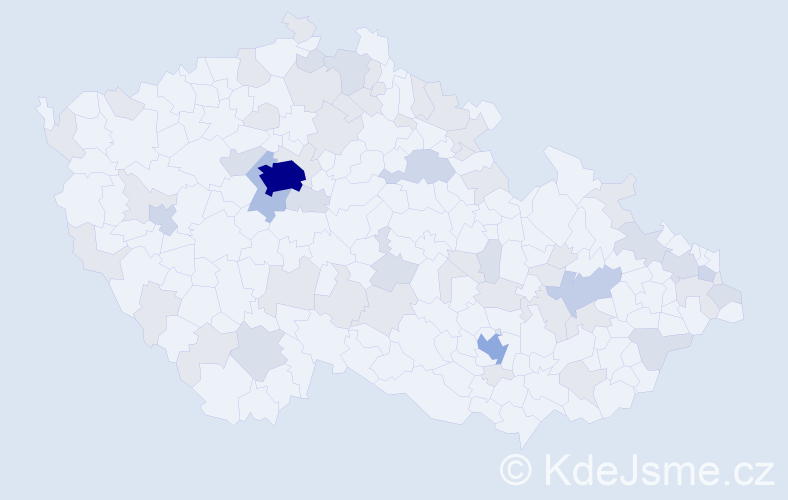 Jméno: 'Jonatan', počet výskytů 129 v celé ČR