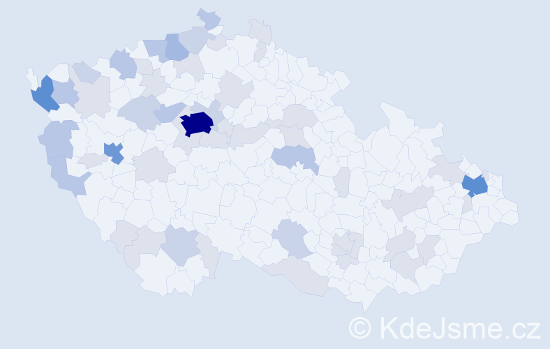 Jméno: 'Thi Thu', počet výskytů 128 v celé ČR