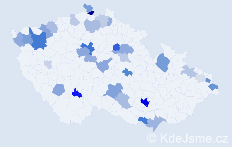 Jméno: 'Simone', počet výskytů 78 v celé ČR