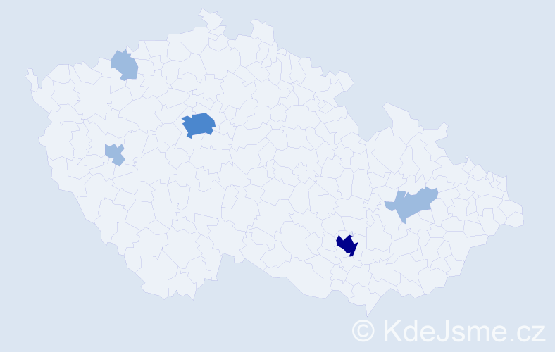 Jméno: 'Murad', počet výskytů 9 v celé ČR