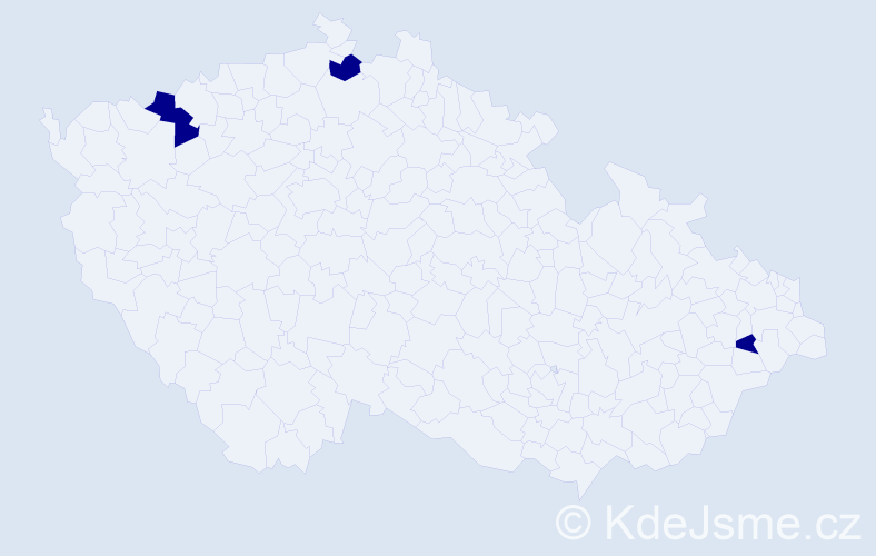 Jméno: 'Štefa', počet výskytů 3 v celé ČR