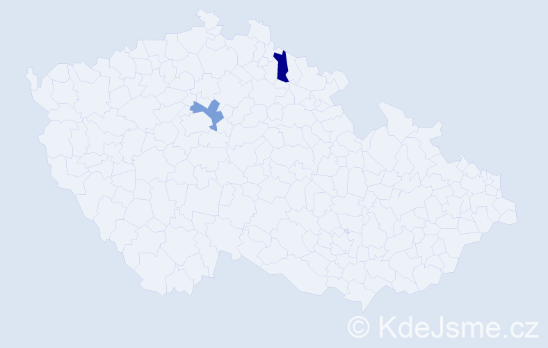 Jméno: 'Liběslava', počet výskytů 2 v celé ČR