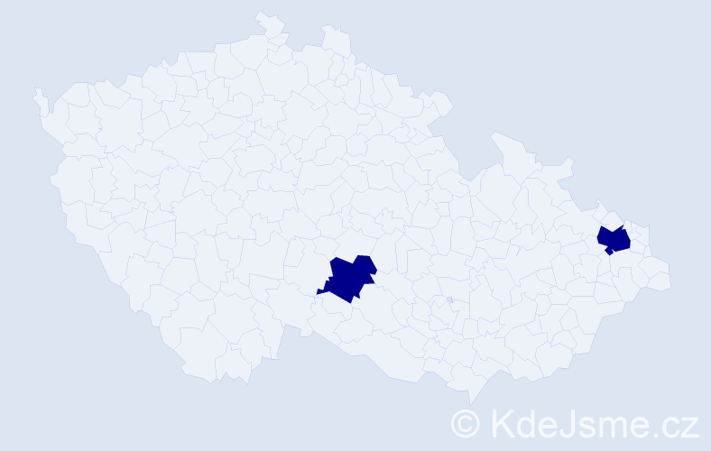 Jméno: 'Tai', počet výskytů 2 v celé ČR