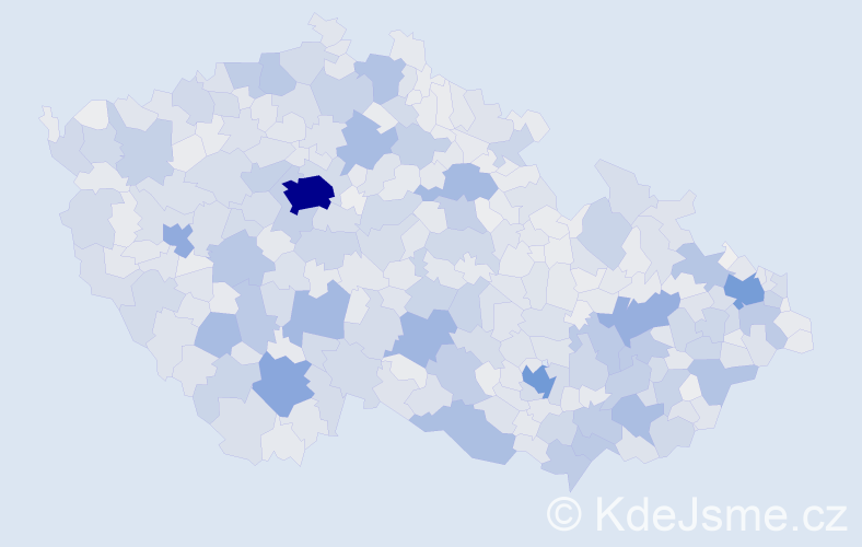Jméno: 'Blažena', počet výskytů 7792 v celé ČR