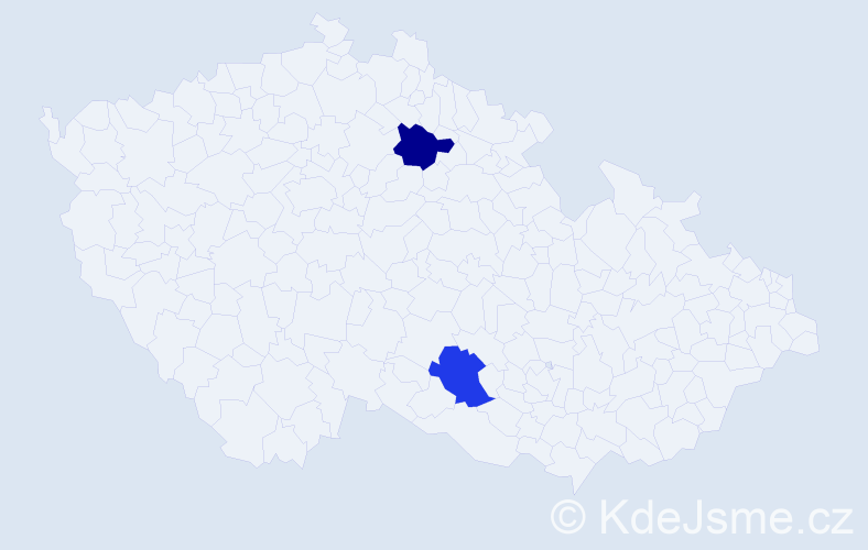 Jméno: 'Smil', počet výskytů 2 v celé ČR