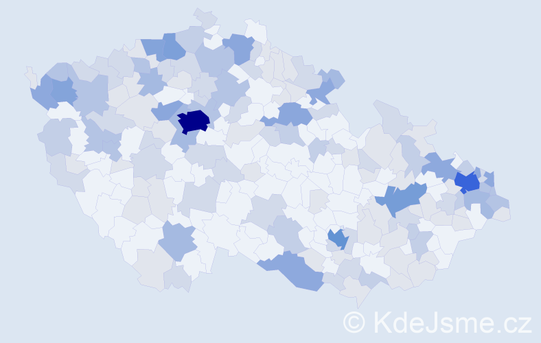 Jméno: 'Valéria', počet výskytů 370 v celé ČR