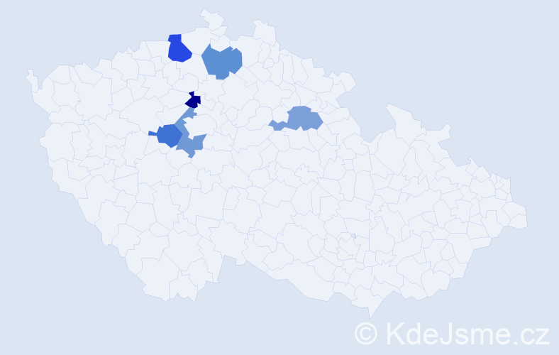 Jméno: 'Dane', počet výskytů 7 v celé ČR