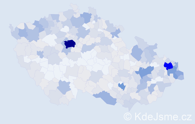 Jméno: 'Emilia', počet výskytů 795 v celé ČR