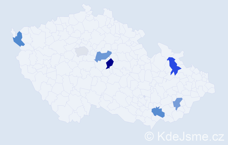 Jméno: 'Jan Mikuláš', počet výskytů 7 v celé ČR