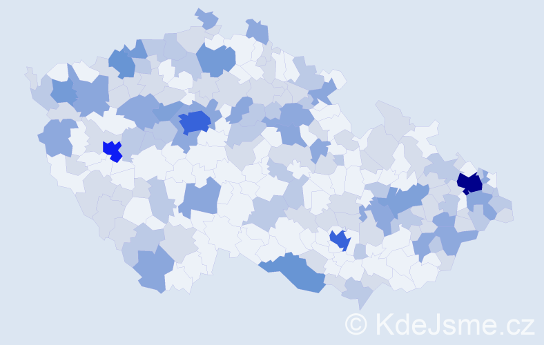 Jméno: 'Jesika', počet výskytů 284 v celé ČR