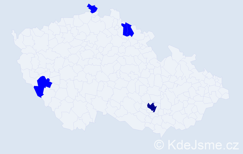 Jméno: 'Arie', počet výskytů 6 v celé ČR