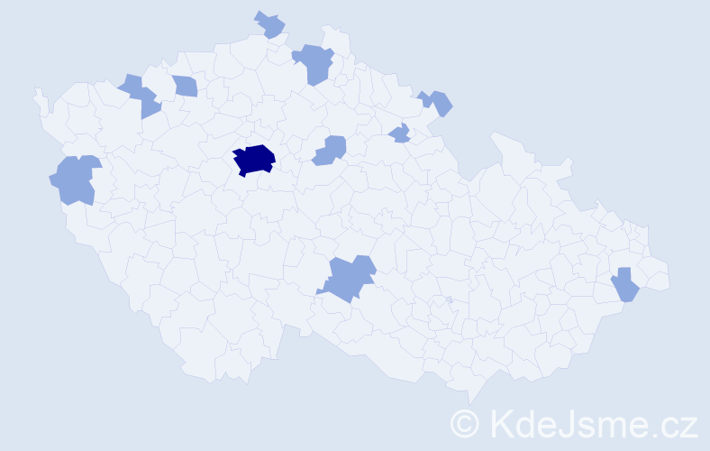 Jméno: 'Jan Matyáš', počet výskytů 17 v celé ČR