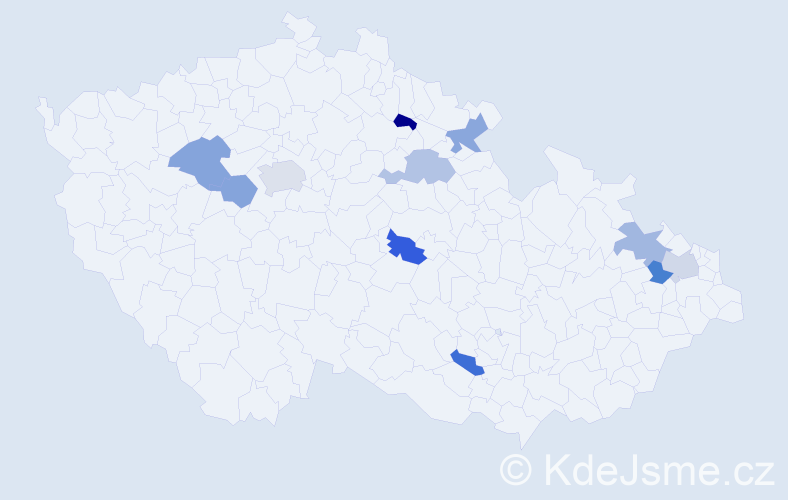 Jméno: 'Vasileios', počet výskytů 12 v celé ČR