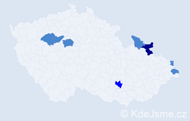 Jméno: 'Atanasios', počet výskytů 11 v celé ČR