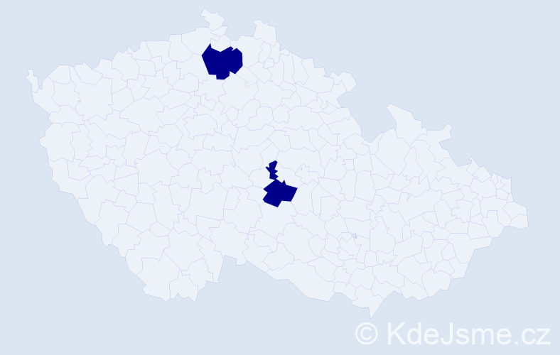 Jméno: 'Isabell Anna', počet výskytů 2 v celé ČR