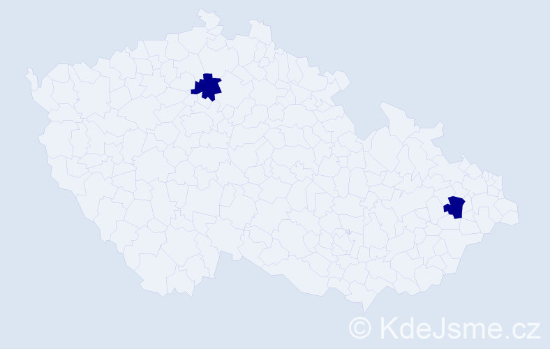 Jméno: 'Andie', počet výskytů 2 v celé ČR