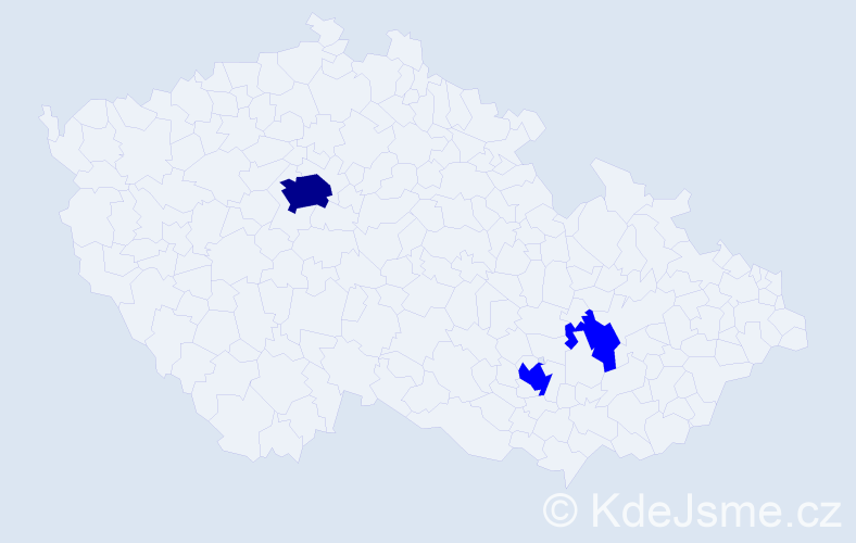 Jméno: 'Saveta', počet výskytů 4 v celé ČR