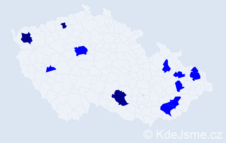 Jméno: 'Dobromír', počet výskytů 16 v celé ČR