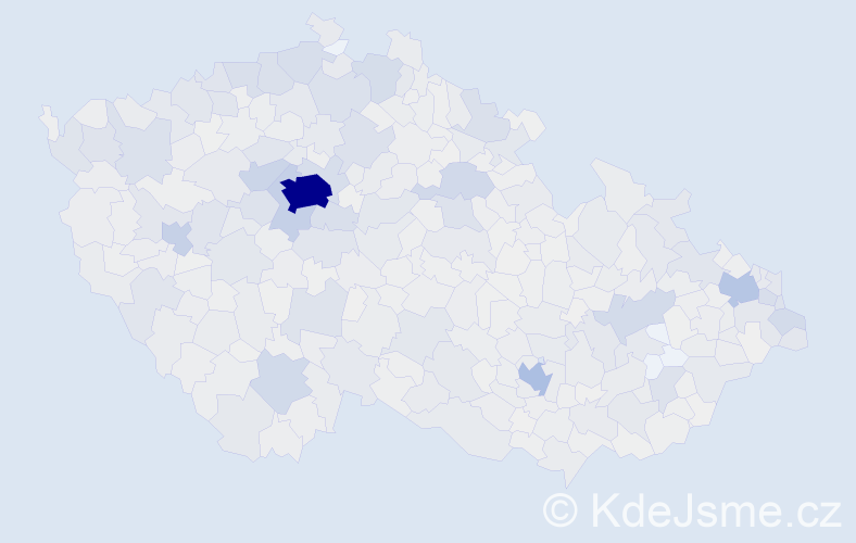 Jméno: 'Karolina', počet výskytů 3205 v celé ČR