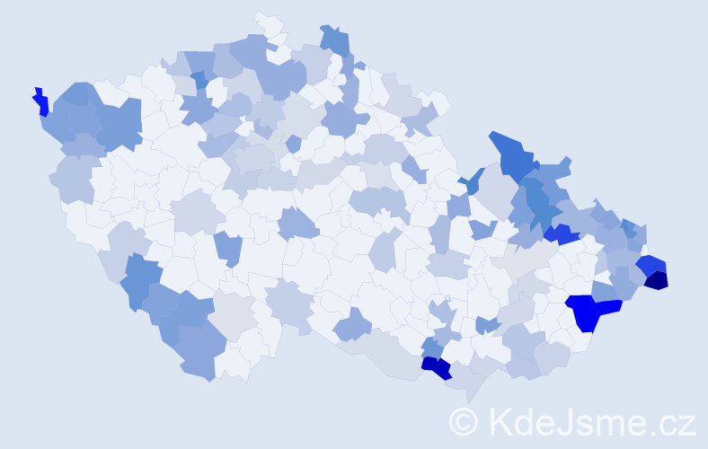 Jméno: 'Rozalie', počet výskytů 201 v celé ČR