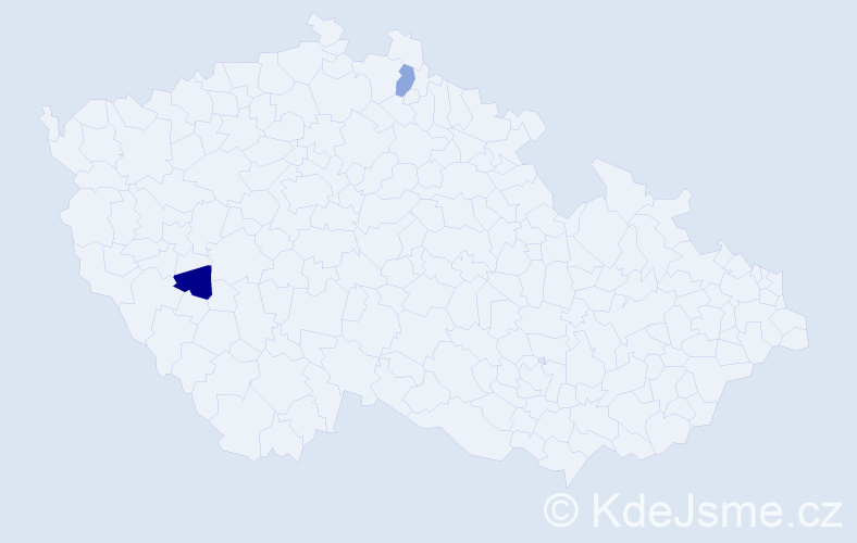 Jméno: 'Ertan', počet výskytů 2 v celé ČR