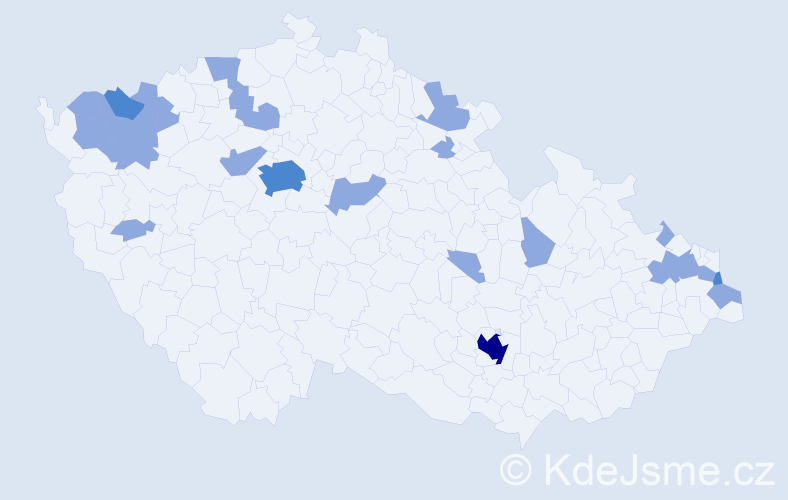 Jméno: 'Engelbert', počet výskytů 31 v celé ČR