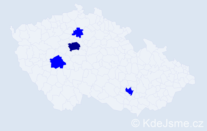 Jméno: 'Lisa Marie', počet výskytů 5 v celé ČR
