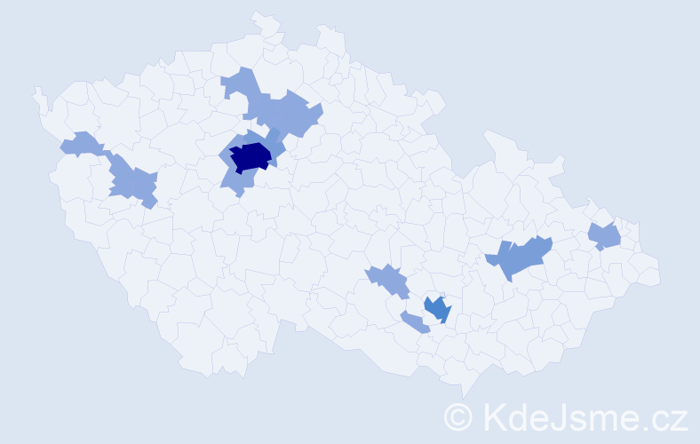 Jméno: 'Yosyf', počet výskytů 24 v celé ČR