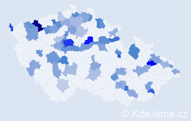 Jméno: 'Johan', počet výskytů 126 v celé ČR