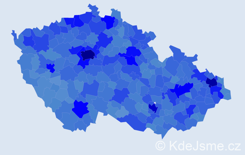 Jméno: 'Petr', počet výskytů 273034 v celé ČR