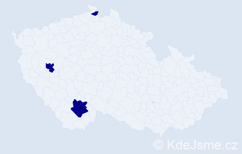Jméno: 'Milan Jan', počet výskytů 3 v celé ČR