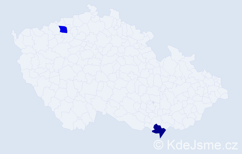 Jméno: 'Tobias Robin', počet výskytů 2 v celé ČR