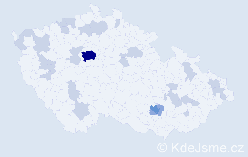 Jméno: 'Dara', počet výskytů 46 v celé ČR