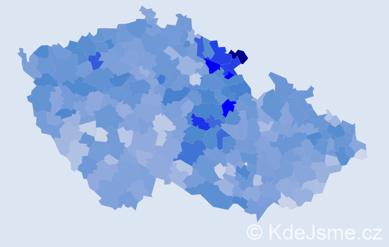 Jméno: 'Lada', počet výskytů 5555 v celé ČR